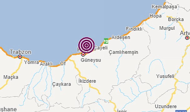 Rize'de deprem: Karadeniz sallandı