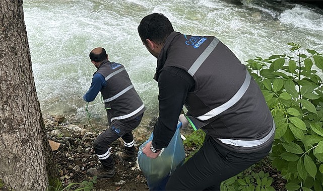 Çoruh Edaş ekipleri bu kez Derelerimiz Temiz Aksın diye görevde