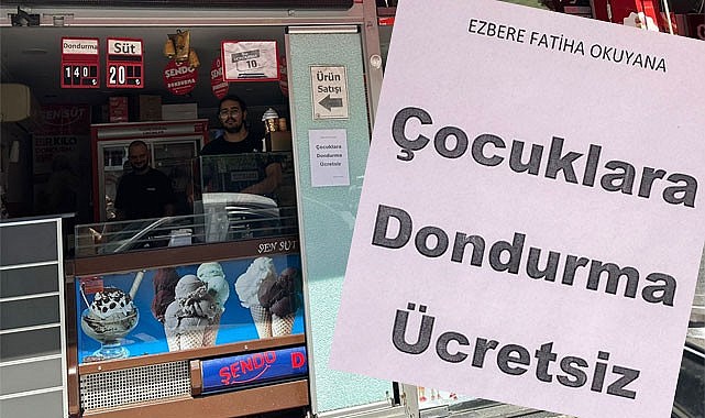 Rize'de çocuklara ücretsiz dondurma