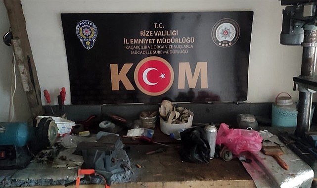 Rize'de kaçak silah yapan bir kişi tutuklandı