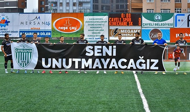 Çayelispor Fatih Kaan Arıman'ı unutmadı