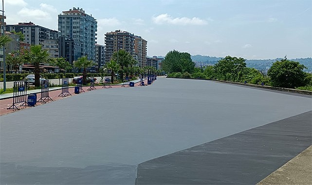 Rize sahiline yeni spor alanları yapılıyor